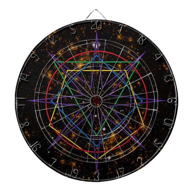 Heilige Geometrie-Sigil Dartscheibe (vorne)