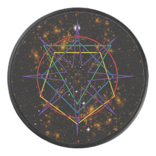 Heilige Geometrie-Sigil Eishockey Puck