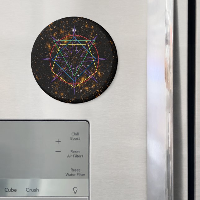 Heilige Geometrie-Sigil Magnet (In Situ (Kühlschrank))
