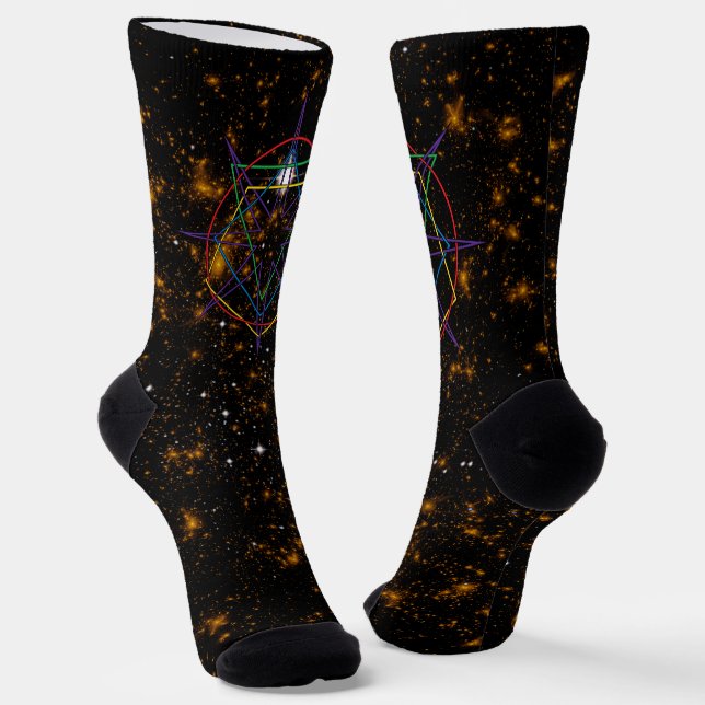 Heilige Geometrie-Sigil Socken (Gewinkelt)