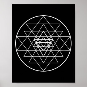 Heilige Geometrie Sri Yantra Yoga Meditation Poster