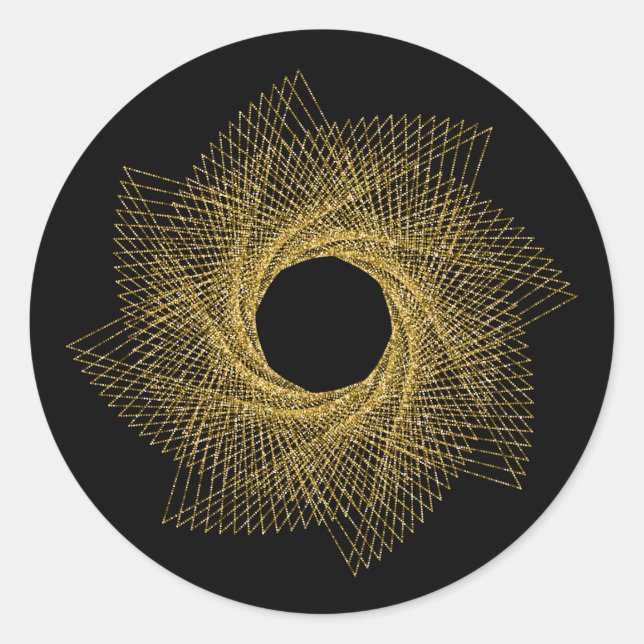 Heilige Geometrie-Symbol Runder Aufkleber (Vorderseite)