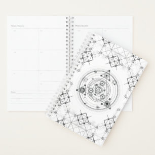 Heilige Geometrie und geometrisches Alchimiemuster Planer