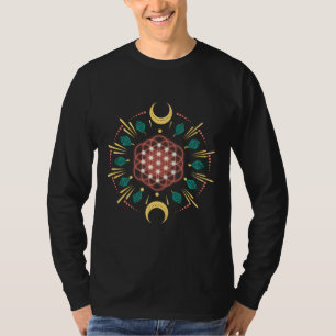heilige geometrische Blume des Mondes spirituell T-Shirt