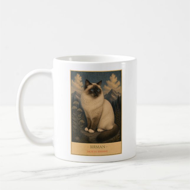 Heilige Gnade: Birma-Katze Kaffeetasse (Links)
