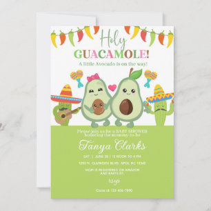 Heilige Guacamole Avocado Baby Shower Einladung. Einladung