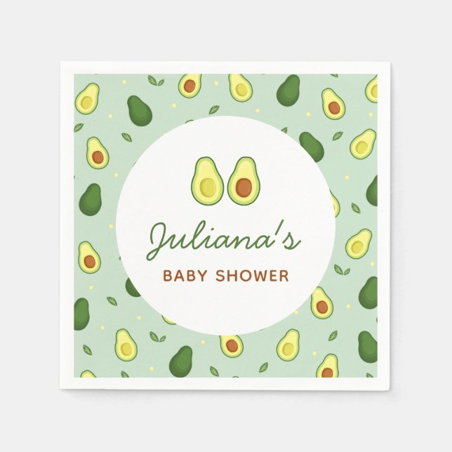 Heilige Guacamole Avocado Green Baby Dusche Serviette (Vorderseite)