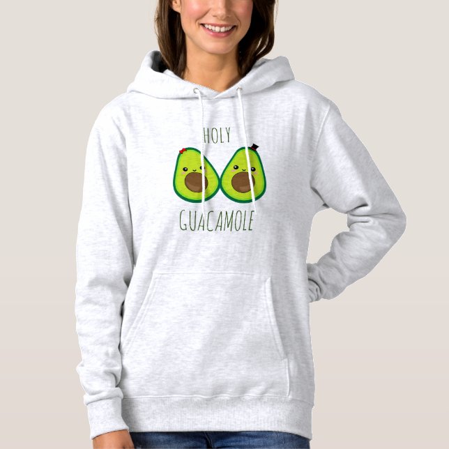 Heilige Guacamole Avocado Paare Liebe Frauen Hoodi Hoodie (Vorderseite)
