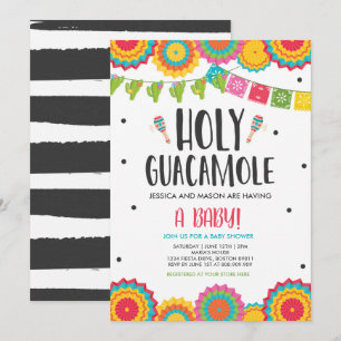 Heilige Guacamole Fiesta Babydusche Kaktus Einladung