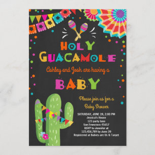 Heilige Guacamole-Fiesta-Babyparty laden Mexikaner Einladung