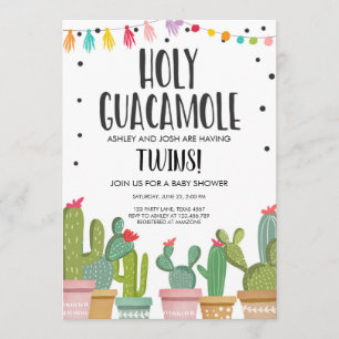 Heilige Guacamole-Fiesta paart Babyparty-Einladung Einladung
