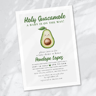 Heilige Guacamole Süße Avocado-Baby-Party Einladung