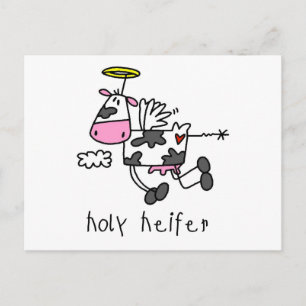 Heilige Heifer Tshirts und Geschenke Postkarte