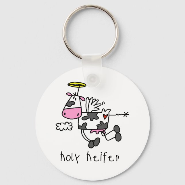 Heilige Heifer Tshirts und Geschenke Schlüsselanhänger (Vorderseite)