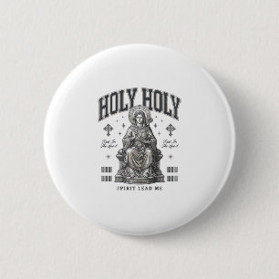 Heilige Heilige Vintage Gravur Religiöses Shirt De Button