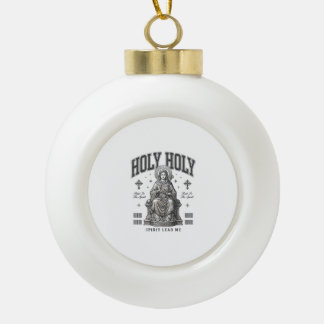 Heilige Heilige Vintage Gravur Religiöses Shirt De Keramik Kugel-Ornament