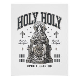 Heilige Heilige Vintage Gravur Religiöses Shirt De Poster