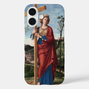 Heilige Helena mit dem Wahren Kreuz Sakrale Kunst iPhone 16 Hülle