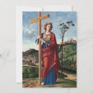 Heilige Helena mit dem Wahren Kreuz Sakrale Kunst Feiertagskarte