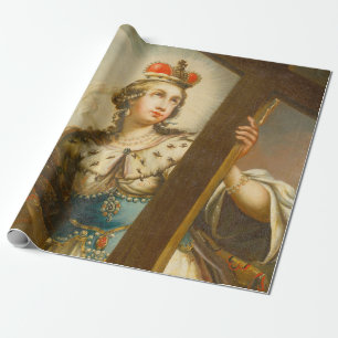 Heilige Helena mit dem Wahren Kreuz Sakrale Kunst Geschenkpapier