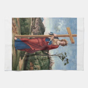 Heilige Helena mit dem Wahren Kreuz Sakrale Kunst Geschirrtuch