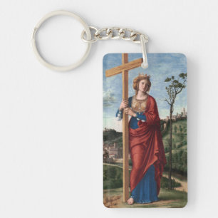 Heilige Helena mit dem Wahren Kreuz Sakrale Kunst Schlüsselanhänger