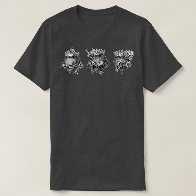 Heilige Herzen der Heiligen Familie 1  T-Shirt (Design vorne)