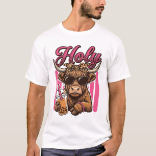 Heilige Highland-Kuh Vintage Boba Tea Shirt Design