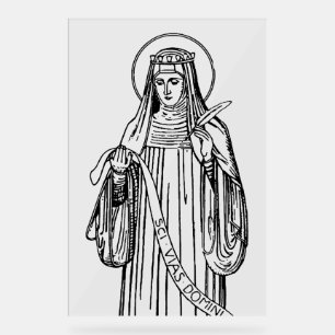 Heilige Hildegard von Bingen Mittelalterliche Myst Acrylschild