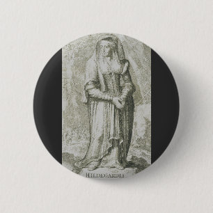 Heilige Hildegard von Bingen Mittelalterliche Myst Button