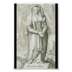 Heilige Hildegard von Bingen Mittelalterliche Myst Fotodruck