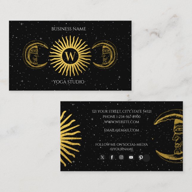 Heilige Himmelsmuschelmonografie Visitenkarte (Vorne/Hinten)