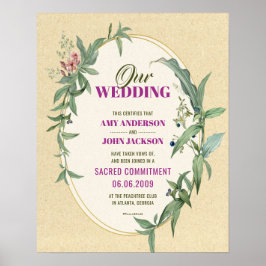 Heilige Hochzeitserklärung Poster