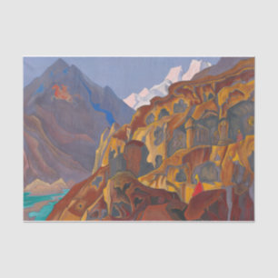 Heilige Höhlen von Nicholas Roerich Seidenpapier