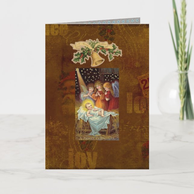 Heilige Jahreszeit-Weihnachtskarte Feiertagskarte (Vorderseite)