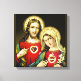 Heilige Jesus unakulieren Herz Mary Leinwanddruck