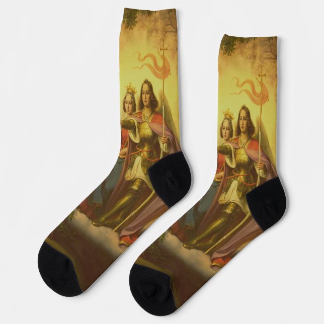 Heilige Johanna von Orléans Socken (Linkes Detail)