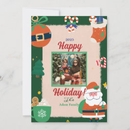 Heilige Jolly Frohe Weihnachts Foto Weihnachtskart Feiertagskarte