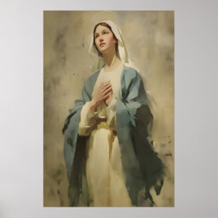 Heilige Jungfrau Maria Druck Katholische Christlic Poster