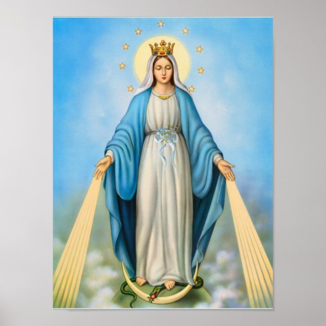 Heilige Jungfrau Mutter Mary, Mutter Gottes Vorlag Poster (Vorne)