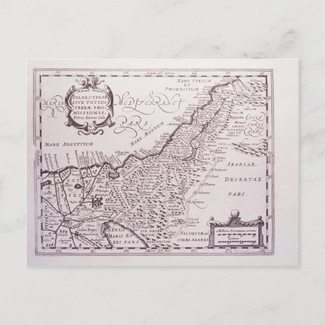 Heilige Karte Palästinas, das gelobte Land (Vorderseite)