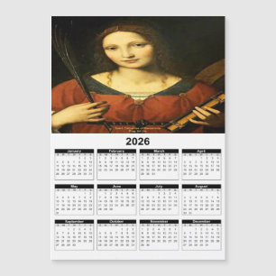 Heilige Katharina von Alexandrien 2026 Kalender Magnetkarte
