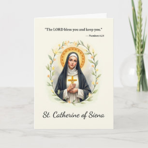 Heilige Katharina von Siena Gottes Frieden Schrift Karte