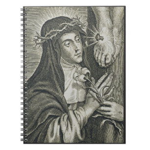 Heilige Katharina von Siena Kreuzigung Art Noir Gl Notizblock