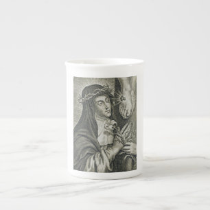 Heilige Katharina von Siena Kreuzigung Art Noir Gl Prozellantasse