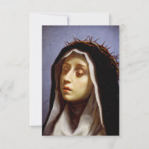 Heilige Katharina von Siena Premium-Heiligenkarte