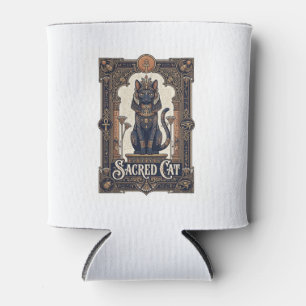 Heilige Katze Katze Altes Ägypten Vintage Vektor A Dosenkühler