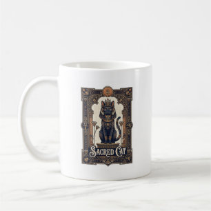 Heilige Katze Katze Altes Ägypten Vintage Vektor A Kaffeetasse