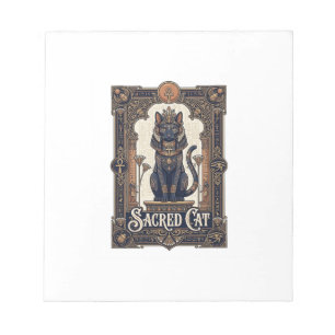 Heilige Katze Katze Altes Ägypten Vintage Vektor A Notizblock