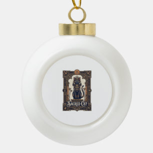Heilige Katze Katze Altes Ägypten Vintage Vektor K Keramik Kugel-Ornament